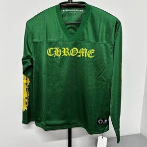 Chrome Hearts green cutout long-sleeved T-shirt